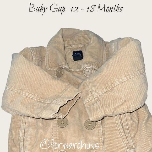 Baby Gap Tan Corduroy Pea Coat - 12-18 Months - Picture 5 of 7